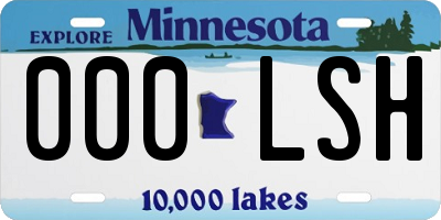 MN license plate 000LSH