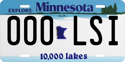 MN license plate 000LSI