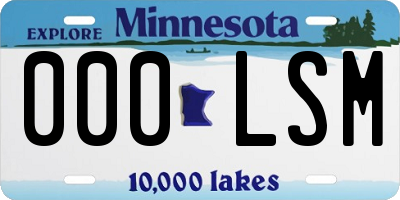 MN license plate 000LSM
