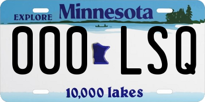 MN license plate 000LSQ