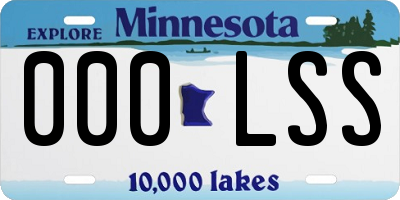 MN license plate 000LSS
