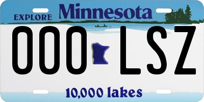 MN license plate 000LSZ