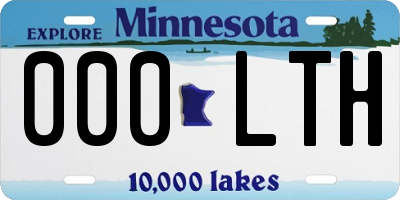 MN license plate 000LTH