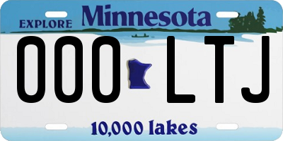 MN license plate 000LTJ