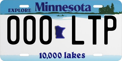 MN license plate 000LTP