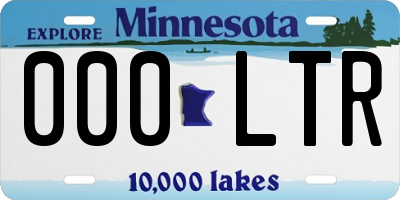 MN license plate 000LTR