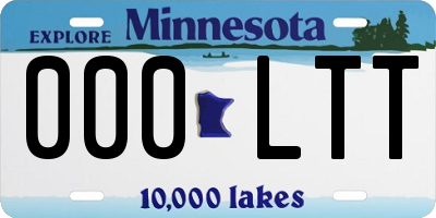 MN license plate 000LTT