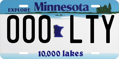 MN license plate 000LTY
