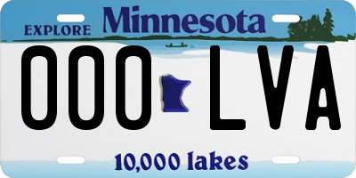 MN license plate 000LVA