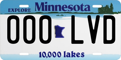 MN license plate 000LVD