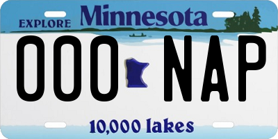 MN license plate 000NAP