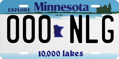 MN license plate 000NLG