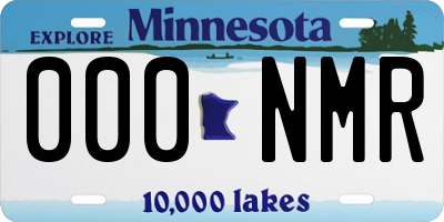 MN license plate 000NMR