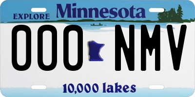 MN license plate 000NMV
