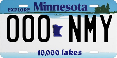 MN license plate 000NMY