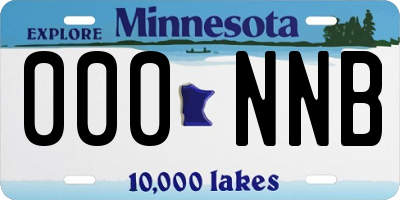 MN license plate 000NNB