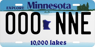 MN license plate 000NNE