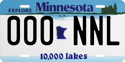 MN license plate 000NNL