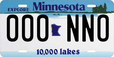 MN license plate 000NNO