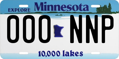 MN license plate 000NNP