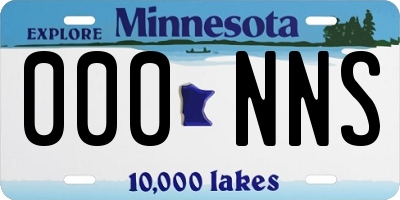 MN license plate 000NNS