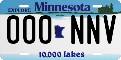 MN license plate 000NNV