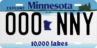 MN license plate 000NNY