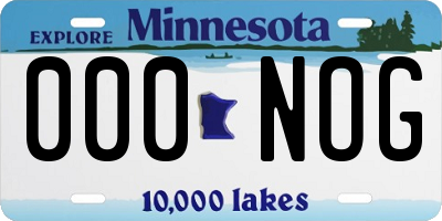 MN license plate 000NOG