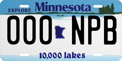 MN license plate 000NPB
