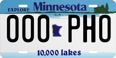MN license plate 000PHO