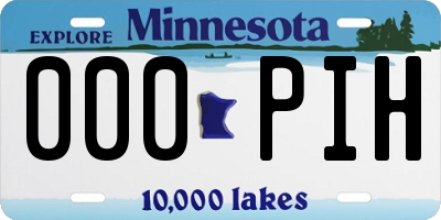 MN license plate 000PIH