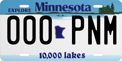 MN license plate 000PNM