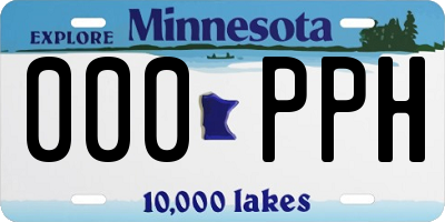MN license plate 000PPH