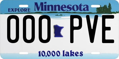 MN license plate 000PVE