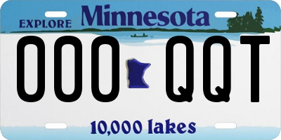 MN license plate 000QQT