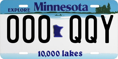 MN license plate 000QQY