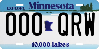 MN license plate 000QRW