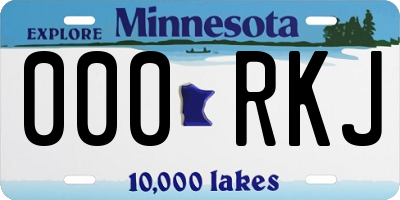 MN license plate 000RKJ