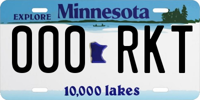 MN license plate 000RKT
