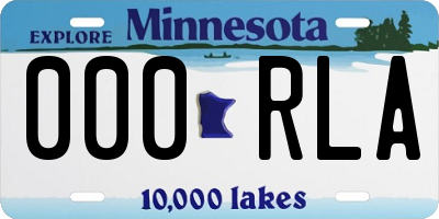 MN license plate 000RLA