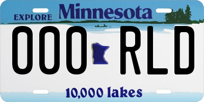 MN license plate 000RLD