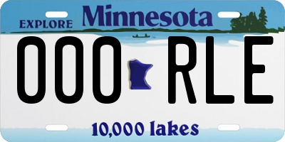 MN license plate 000RLE