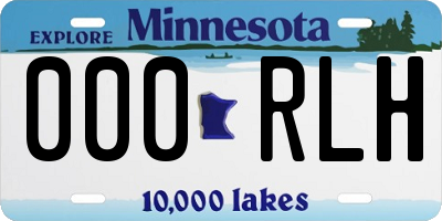 MN license plate 000RLH