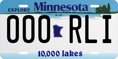 MN license plate 000RLI