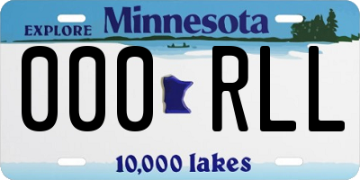 MN license plate 000RLL