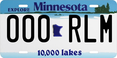 MN license plate 000RLM