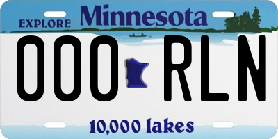 MN license plate 000RLN