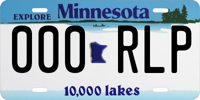 MN license plate 000RLP