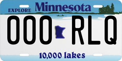 MN license plate 000RLQ