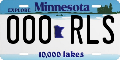 MN license plate 000RLS